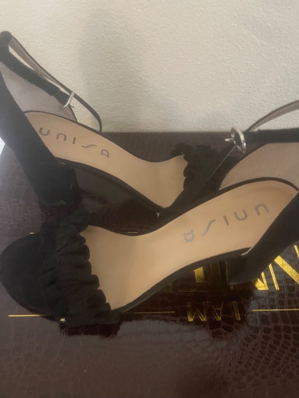 Black Formal Ruffle Heels - Picture 2 of 3